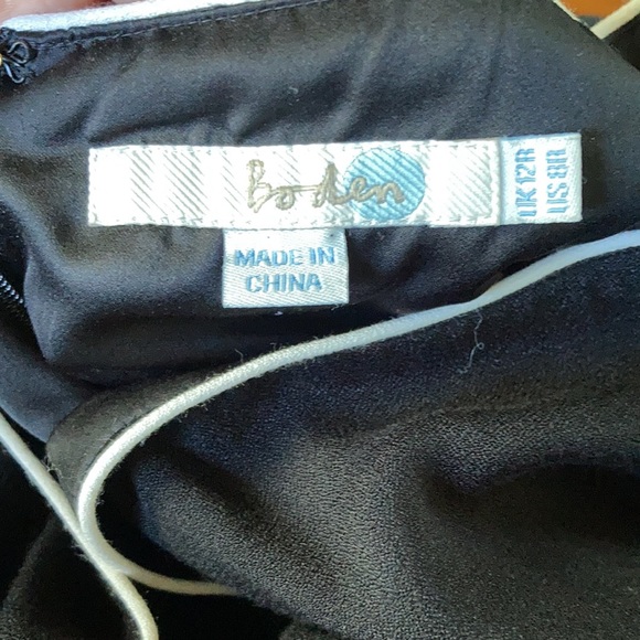 Boden Black and White Piped Stripe Kelly Dress - Picture 7 of 8